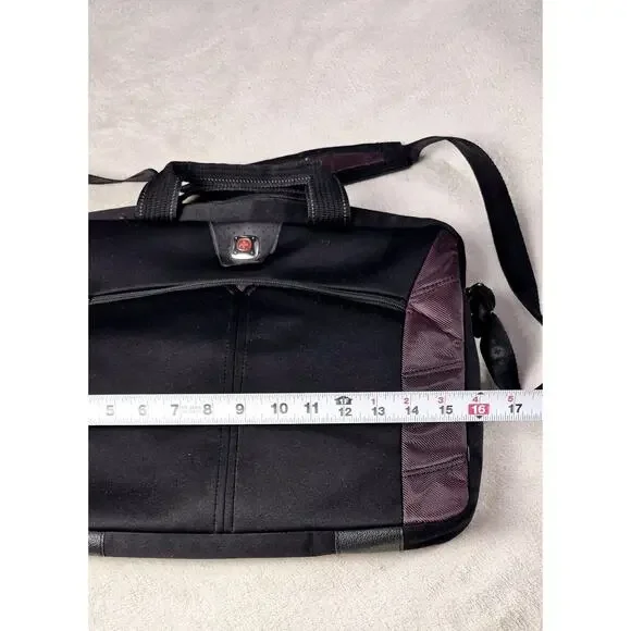 Swiss Gear Wenger padded laptop bag briefcase shoulder strap 18" x 13" black - Picture 11 of 13